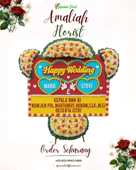 Papan Bunga Pernikahan Lungbenda